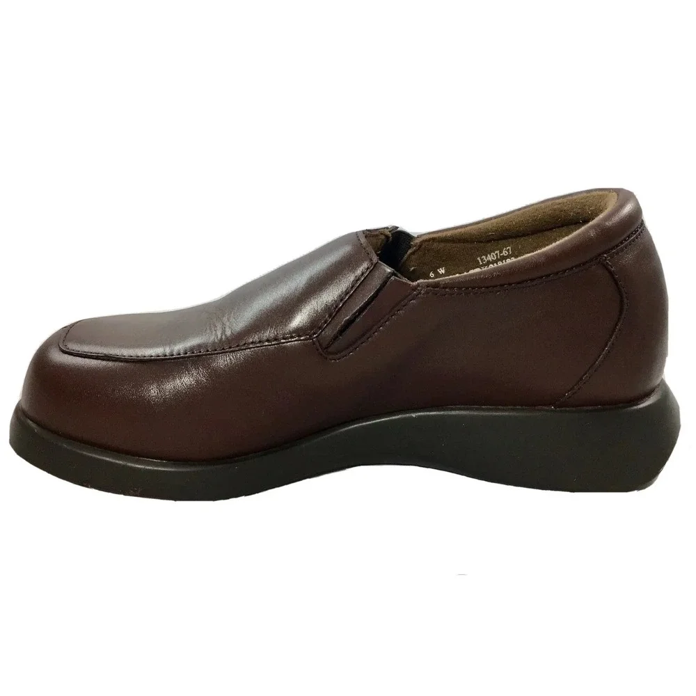 Drew Comfort Slip On Flat Shoes Jessie‎ Chestnut Brown Calf Leather Womens 6 W